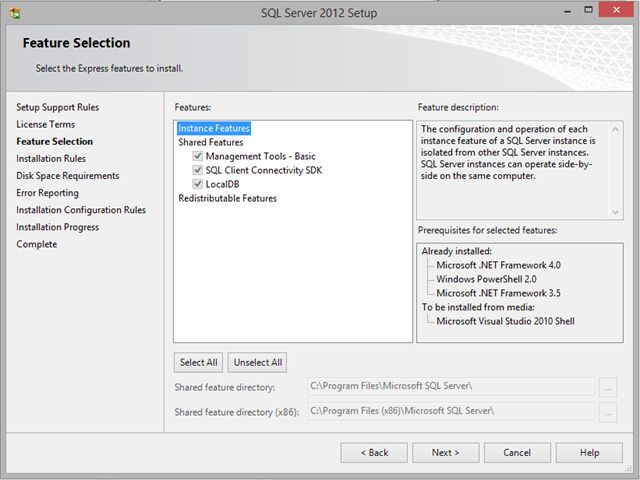 Select ALL the check boxes